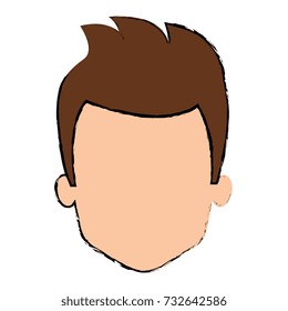 young man head avatar character