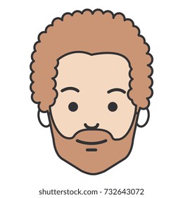 young man head avatar character