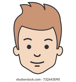 young man head avatar character