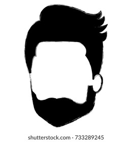 young man head avatar character