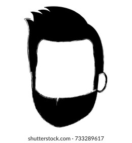 young man head avatar character