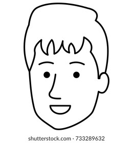 young man head avatar character