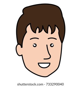 young man head avatar character