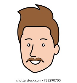 young man head avatar character
