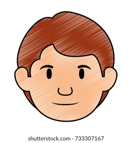 young man head avatar character