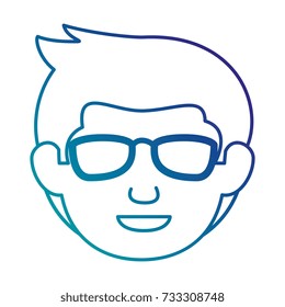 young man head avatar character