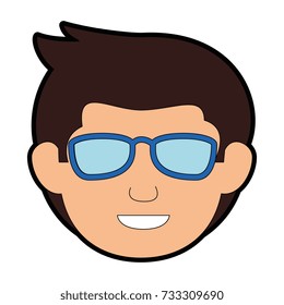 young man head avatar character