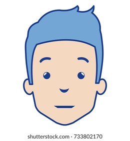 young man head avatar character