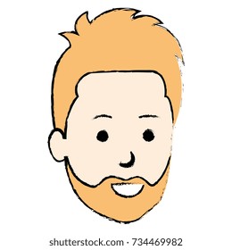 young man head avatar character