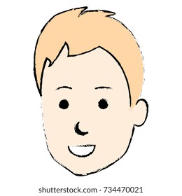 young man head avatar character