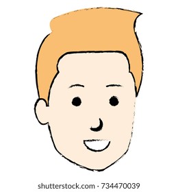 young man head avatar character
