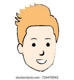 young man head avatar character
