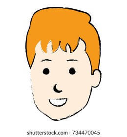 young man head avatar character
