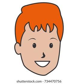 young man head avatar character