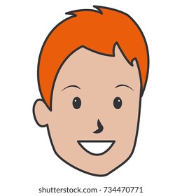 young man head avatar character