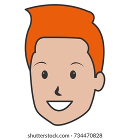 young man head avatar character