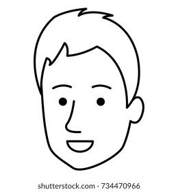 young man head avatar character