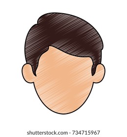 young man head avatar character