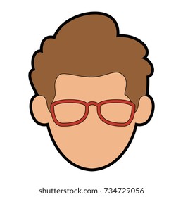 young man head avatar character