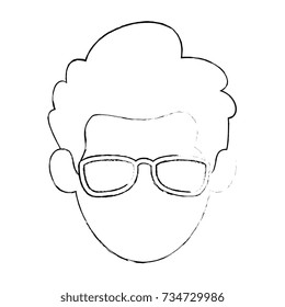 young man head avatar character
