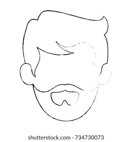 young man head avatar character