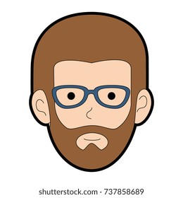 young man head avatar character