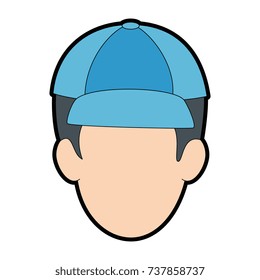 young man head avatar character