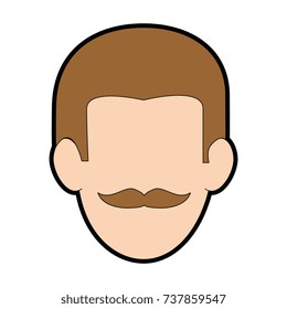 young man head avatar character