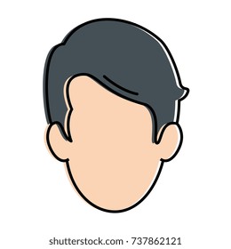 young man head avatar character