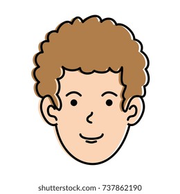 young man head avatar character