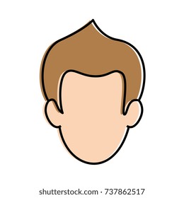 young man head avatar character
