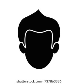 young man head avatar character