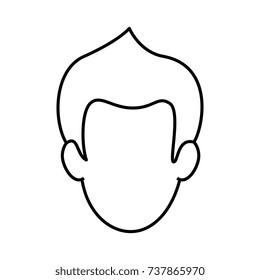 young man head avatar character
