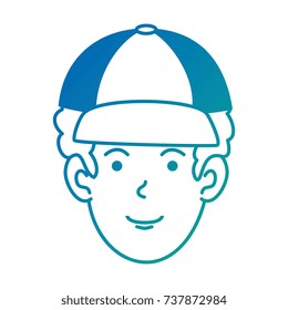 young man head avatar character