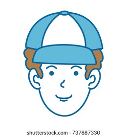 young man head avatar character