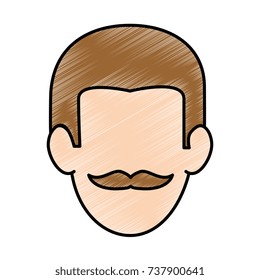 young man head avatar character