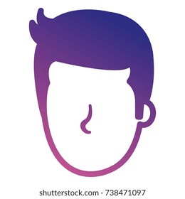 young man head avatar character