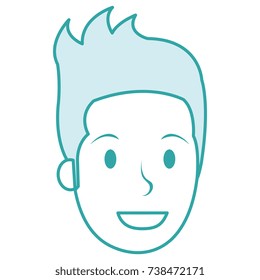 young man head avatar character