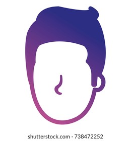 young man head avatar character