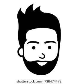 young man head avatar character