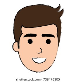 young man head avatar character