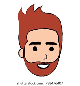 young man head avatar character