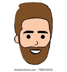 young man head avatar character
