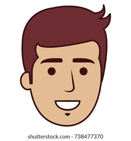 young man head avatar character