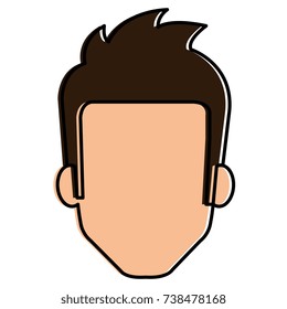young man head avatar character