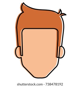 young man head avatar character