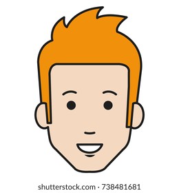 young man head avatar character