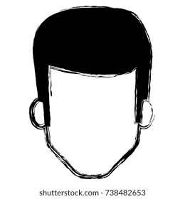 young man head avatar character