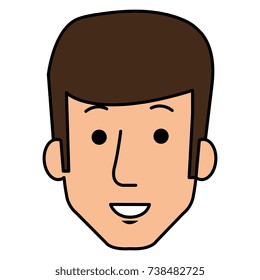 young man head avatar character