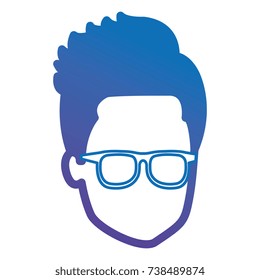 young man head avatar character